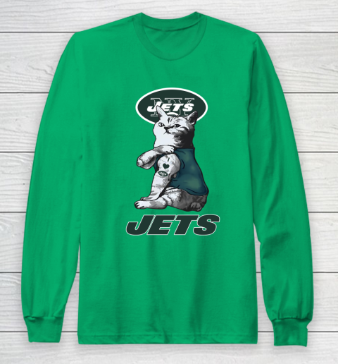 NFL Football My Cat Loves New York Jets Long Sleeve T-Shirt - Image 5