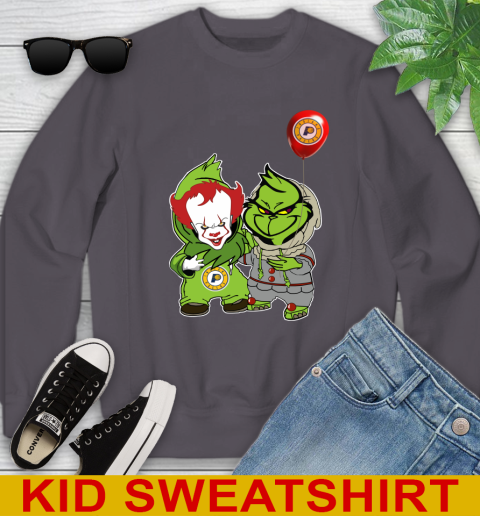 Indiana Pacers Baby Pennywise Grinch Christmas NBA Basketball Youth Sweatshirt 6