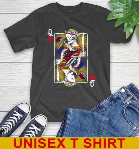 NBA Basketball Portland Trail Blazers The Queen Of Hearts Card Shirt T-Shirt