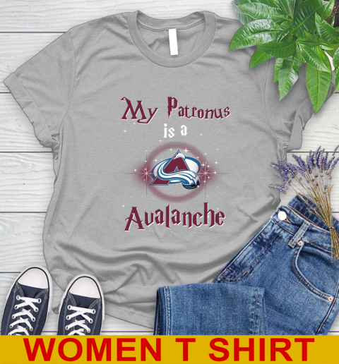 NHL Hockey Harry Potter My Patronus Is A Colorado Avalanche Women's T-Shirt 5