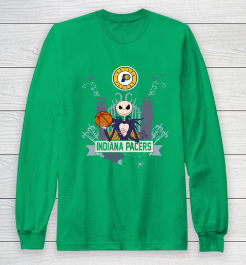 NBA Indiana Pacers Basketball Jack Skellington Halloween Long Sleeve T-Shirt 4