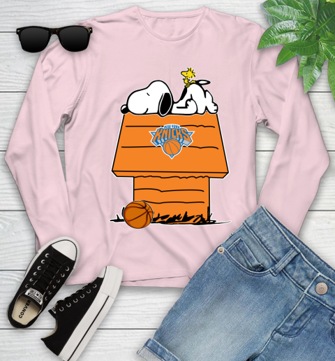 New York Knicks NBA Basketball Snoopy Woodstock The Peanuts Movie Youth Long Sleeve 10