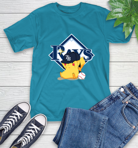 MLB Pikachu Baseball Sports Tampa Bay Rays T-Shirt 8