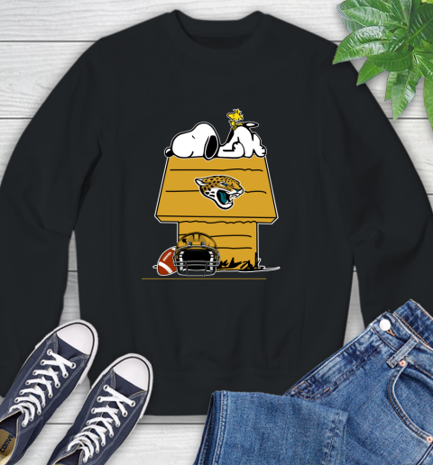 Jacksonville Jaguars NFL Football Snoopy Woodstock The Peanuts Movie Sweatshirt 2