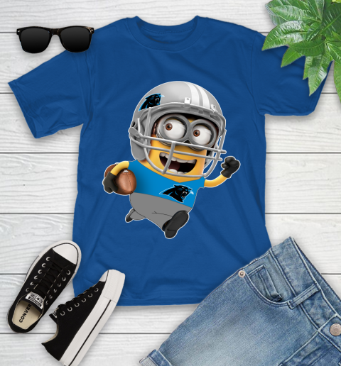 NFL Carolina Panthers Minions Disney Football Sports Youth T-Shirt 9