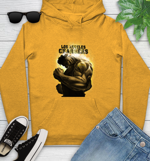 Los Angeles Chargers NFL Football Hulk Marvel Avengers Sports Youth Hoodie 2
