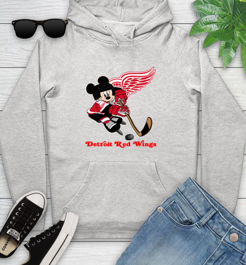 NHL Detroit Red Wings Mickey Mouse Disney Hockey T Shirt Youth Hoodie