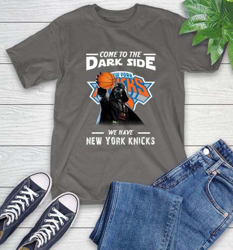 NBA Come To The Dark Side We Have New York Knicks Star Wars Darth Vader Basketball T-Shirt 10