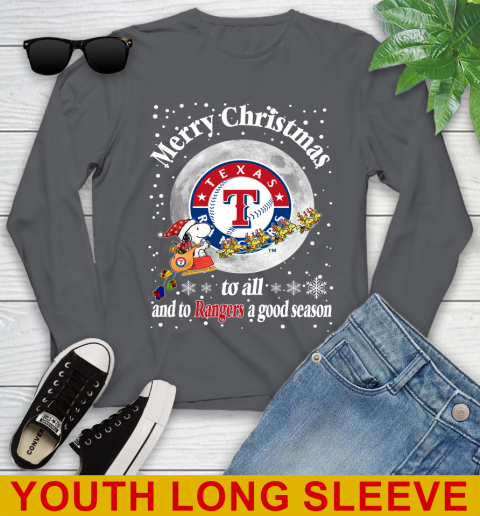 Texas Rangers Merry Christmas To All And To Rangers A Good Season MLB Baseball Sports Youth Long Sleeve 9