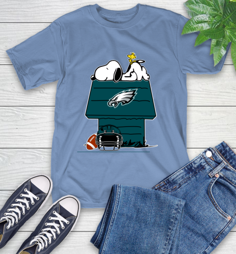Philadelphia Eagles NFL Football Snoopy Woodstock The Peanuts Movie T-Shirt 11