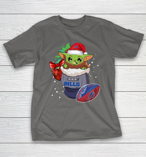 Buffalo Bills Christmas Baby Yoda Star Wars Funny Happy NFL T-Shirt 9