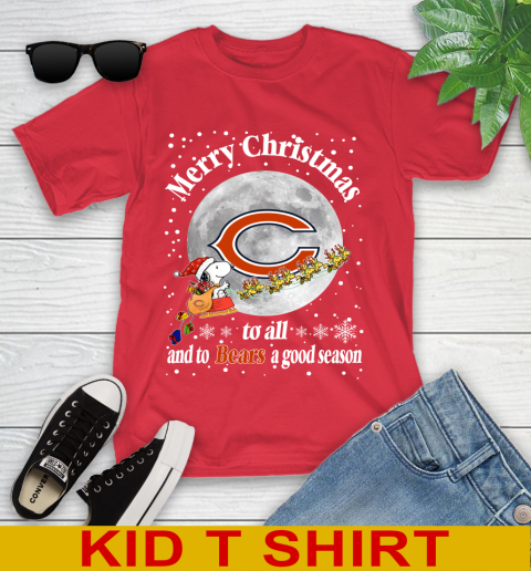 Chicago Bears Merry Christmas To All And To Bears A Good Season NFL Football Sports Youth T-Shirt 11