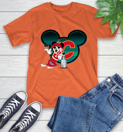 NHL Calgary Flames Stanley Cup Mickey Mouse Disney Hockey T Shirt T-Shirt 5