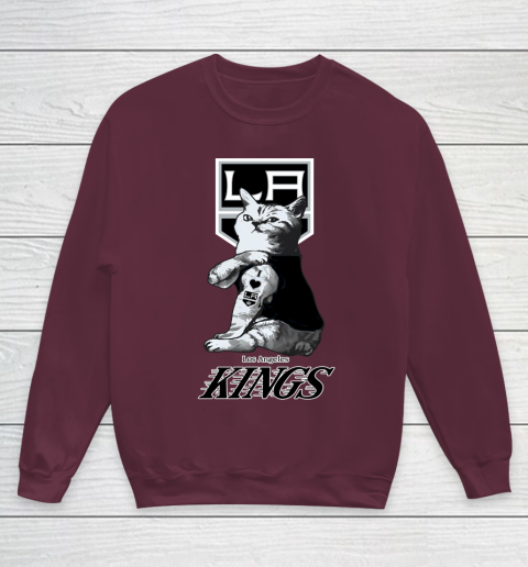 NHL My Cat Loves Los Angeles Kings Hockey Youth Sweatshirt 4