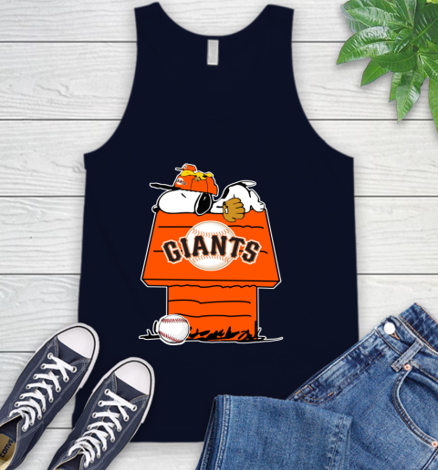 MLB San Francisco Giants Snoopy Woodstock The Peanuts Movie Baseball T Shirt_000 Tank Top 3