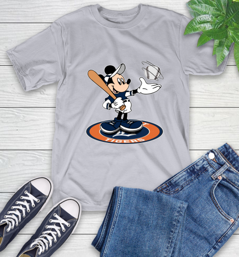 MLB Baseball Detroit Tigers Cheerful Mickey Disney Shirt T-Shirt 6