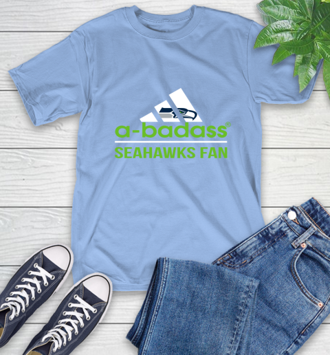 NFL A Badass Seattle Seahawks Fan Adidas Football Sports T-Shirt 12