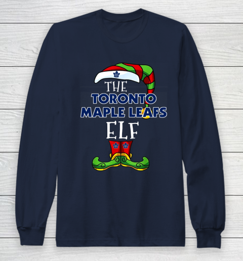 Toronto Maple Leafs Christmas ELF Funny NHL Long Sleeve T-Shirt 2