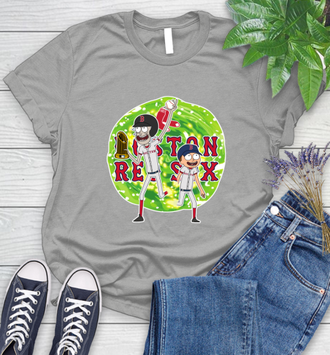 MLB Boston Red Sox Rick And Morty Commissioner's Trophy Baseball Sports Women's T-Shirt 10