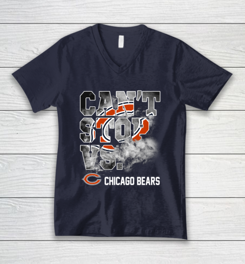 NFL Chicago Bears Can't Stop Vs V-Neck T-Shirt 2