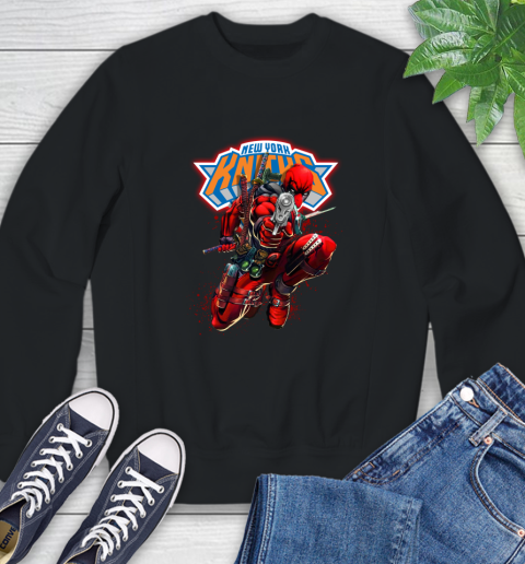 NBA Deadpool Marvel Comics Sports Basketball New York Knicks Sweatshirt 2