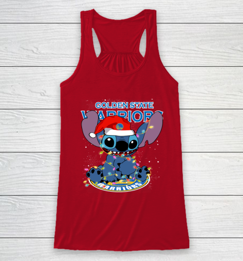 Golden State Warriors NBA noel stitch Basketball Christmas Racerback Tank 4