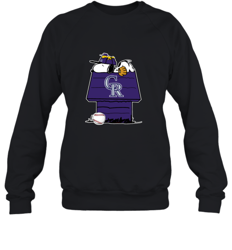 Colorado Rockies Snoopy And Woodstock Resting Together MLB Sweatshirt