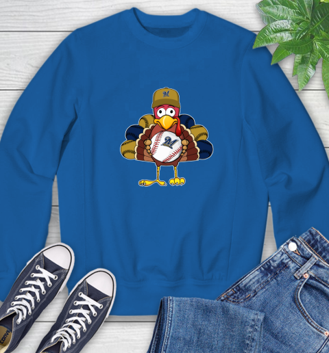 Milwaukee Brewers Turkey thanksgiving Sweatshirt 8