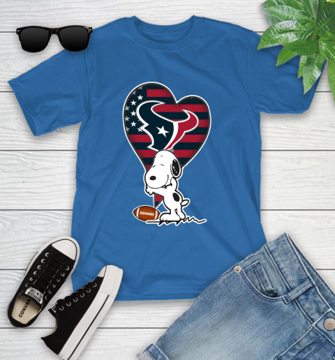Houston Texans NFL Football The Peanuts Movie Adorable Snoopy Youth T-Shirt 9