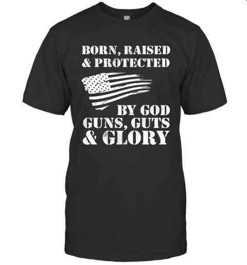 Born Raised And Protected By God Guns And Glory