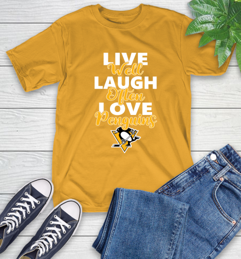 NHL Hockey Pittsburgh Penguins Live Well Laugh Often Love Shirt T-Shirt 3 NHL Hockey Pittsburgh Penguins Live Well Laugh Often Love Shirt T-Shirt - Image 3