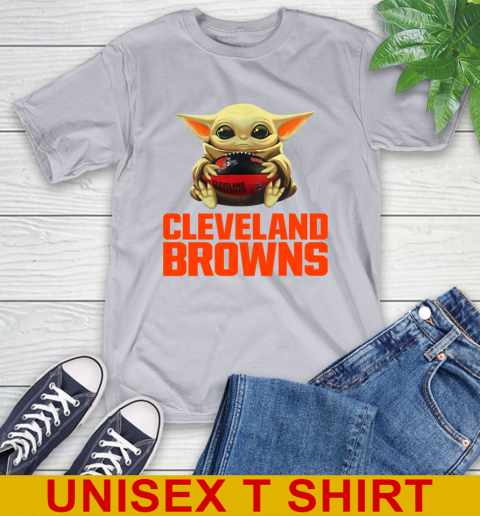 NFL Football Cleveland Browns Baby Yoda Star Wars Shirt T-Shirt 6