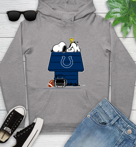 Indianapolis Colts NFL Football Snoopy Woodstock The Peanuts Movie Youth Hoodie 6