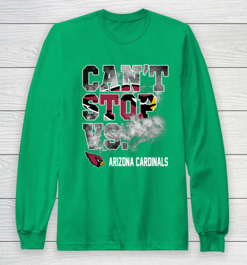 NFL Arizona Cardinals Football Can't Stop Vs Long Sleeve T-Shirt 4