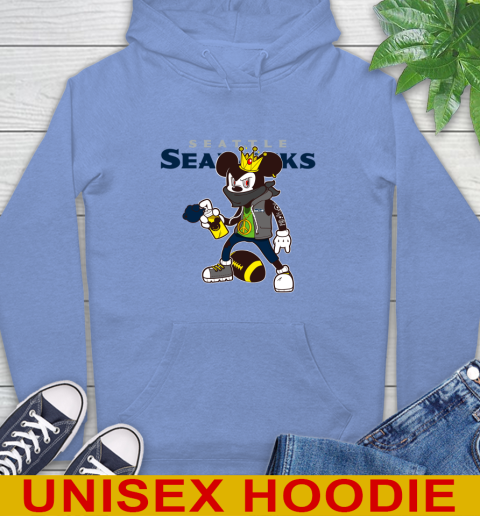 Seattle Seahawks NFL Football Mickey Peace Sign Sports Hoodie 11