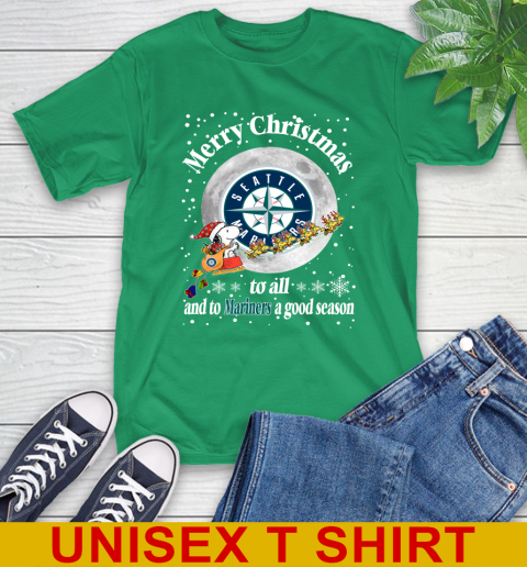 Seattle Mariners Merry Christmas To All And To Mariners A Good Season MLB Baseball Sports T-Shirt 7