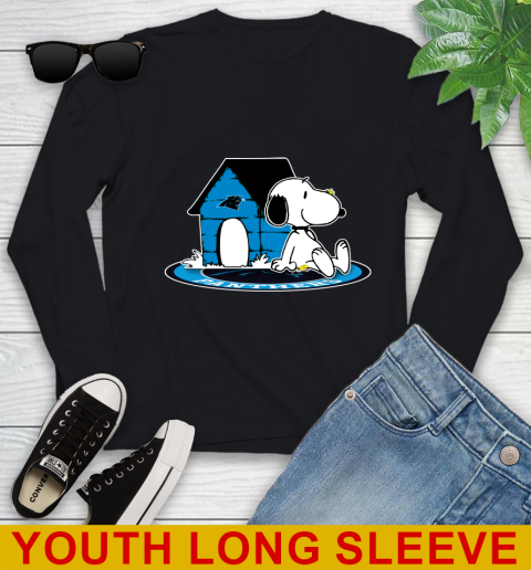 NFL Football Carolina Panthers Snoopy The Peanuts Movie Shirt Youth Long Sleeve 2