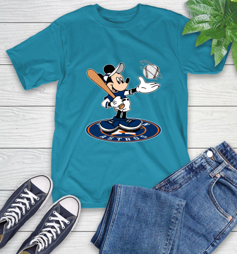 MLB Baseball Houston Astros Cheerful Mickey Disney Shirt T-Shirt 9