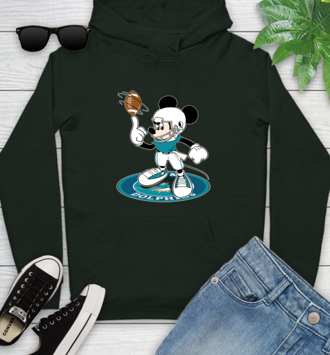 NFL Football Miami Dolphins Cheerful Mickey Disney Shirt Youth Hoodie 12