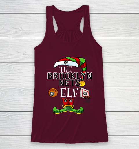 Brooklyn Nets Christmas ELF Funny NBA Racerback Tank 2