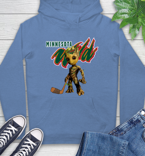 Minnesota Wild NHL Hockey Groot Marvel Guardians Of The Galaxy Hoodie 11