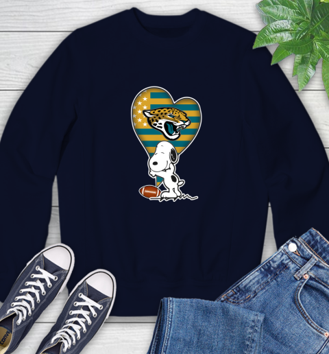 Jacksonville Jaguars NFL Football The Peanuts Movie Adorable Snoopy Sweatshirt 3