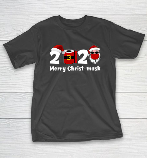 Merry Quarantine Christmas 2020 T shirt Santa Face Mask Gift T-Shirt
