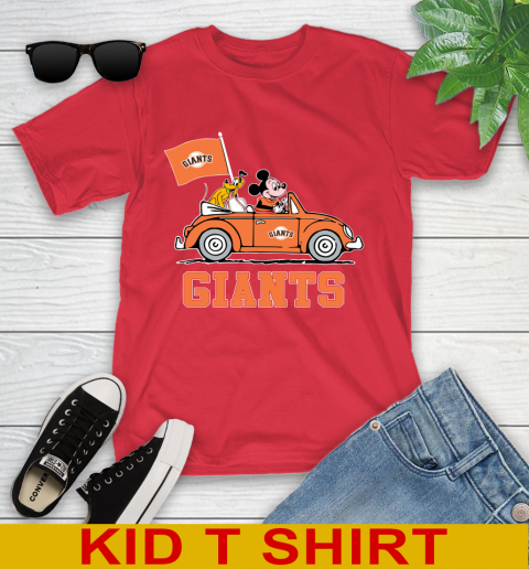 MLB Baseball San Francisco Giants Pluto Mickey Driving Disney Shirt Youth T-Shirt 10