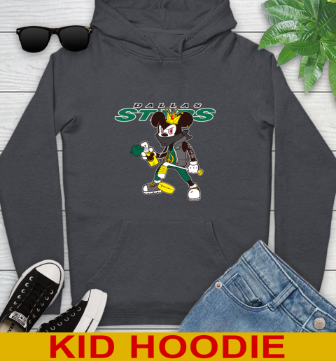 Dallas Stars NHL Hockey Mickey Peace Sign Sports Youth Hoodie 9