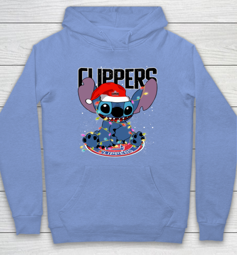 LA Clippers NBA noel stitch Basketball Christmas Hoodie 7