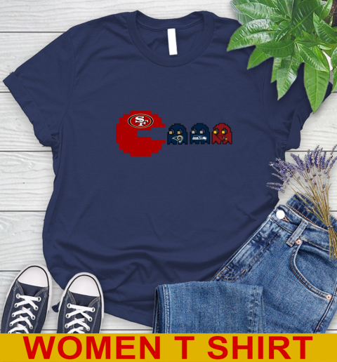 San Francisco 49ers NFL Football Pac Man Champion Women's T-Shirt 13 San Francisco 49ers NFL Football Pac Man Champion Women's T-Shirt - Image 13