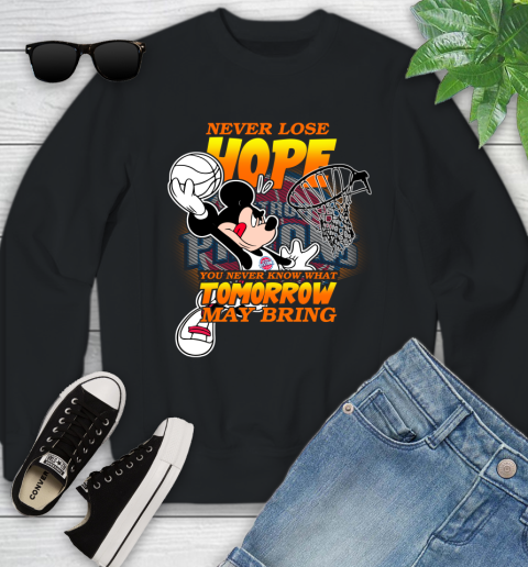 Detroit Pistons NBA Basketball Mickey Disney Never Lose Hope Youth Sweatshirt