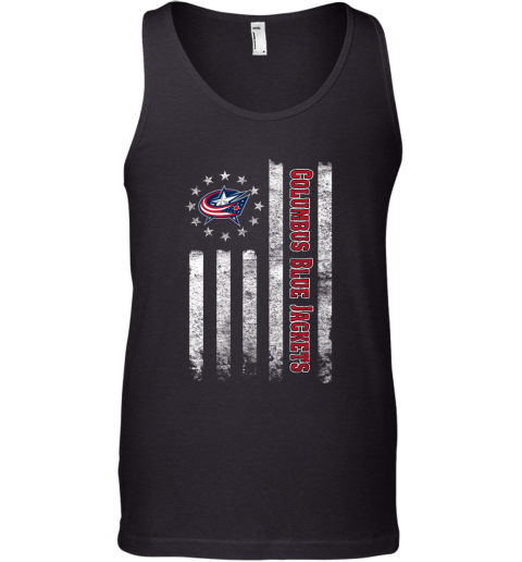 NHL American Flag Hockey Sports Columbus Blue Jackets Tank Top