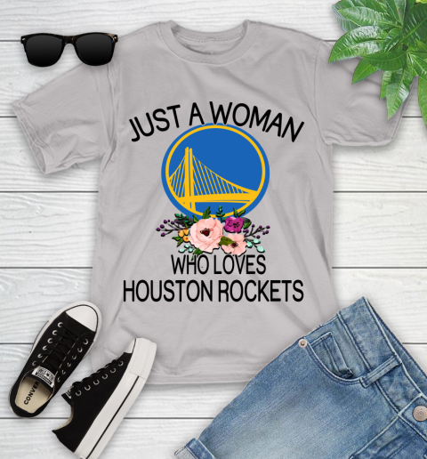 NBA Just A Woman Who Loves Houston Rockets Basketball Sports Youth T-Shirt 10